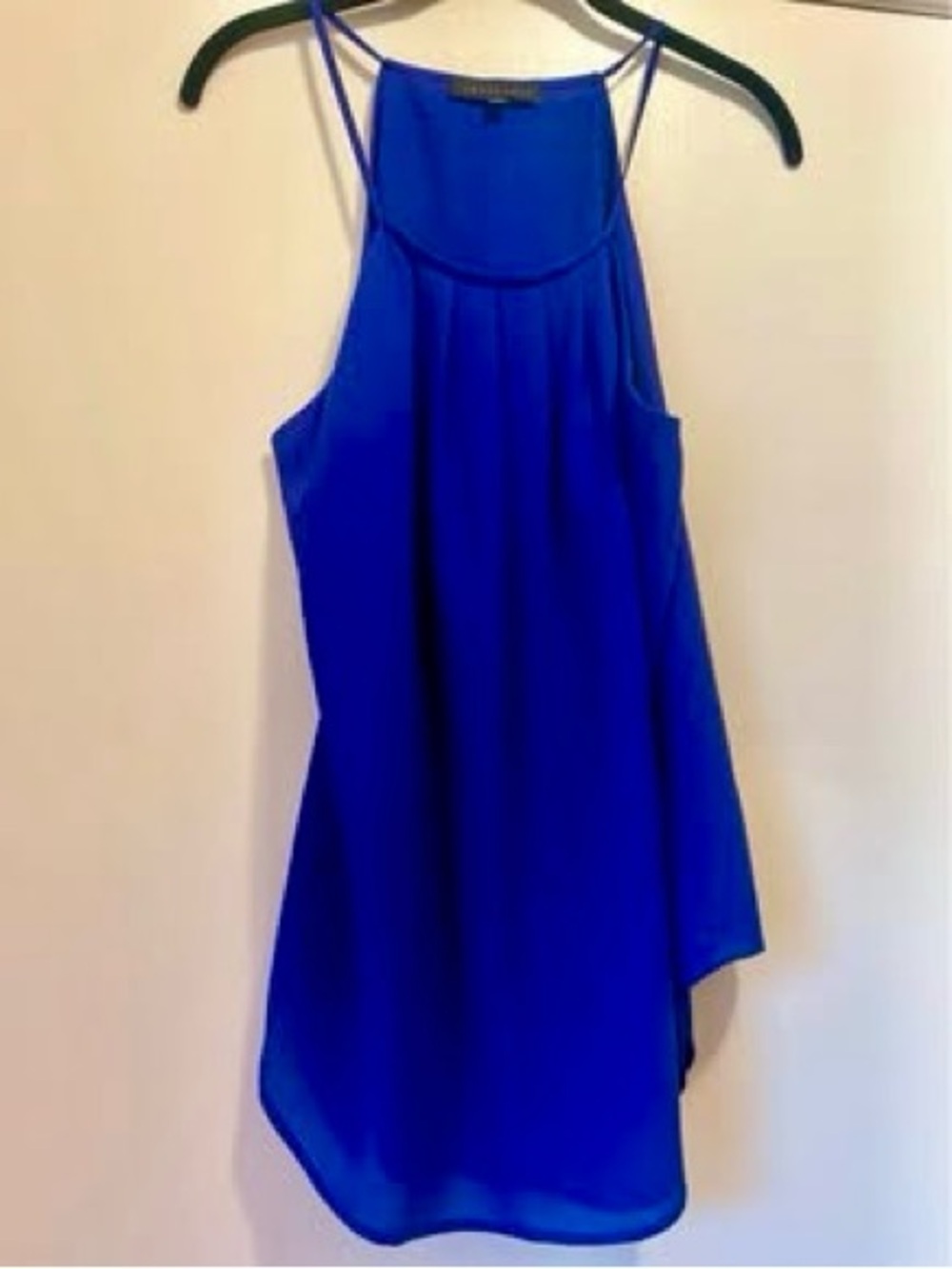 Sanctuary Blue Asymmetrical Halter Tank Size Medium.